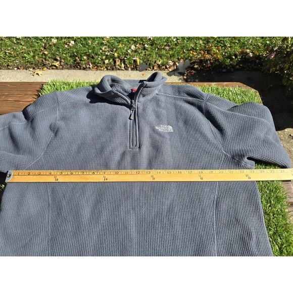The North Face Men's 1/4 Zip Pullover Sweater Fleece Size Large Gray 721509 EUC - Picture 11 of 13